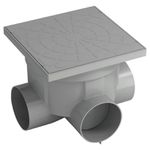 CAIXA DE PASSAGEM/INSPEÇÃO ESGOTO 24X24CM CINZA 11810014 FORTLEV