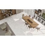 PISO EXTRA RETIFICADO THASSOS GRIS ACETINADO 75X75 (CX2,84M²) LUME CERÂMICAS