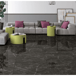 PISO EXTRA RETIFICADO NERO ELEVATO POLIDO 66X66 (CX 2,18M²) FORMIGRES