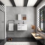 ARMÁRIO TOUCADOR AÇO ROMÃ SUSPENSO 62 X 40 X 36CM BRANCO P87708 COZIMAX