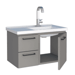 ARMÁRIO TOUCADOR AÇO ROMÃ SUSPENSO 62 X 40 X 36CM CINZA P101872 COZIMAX