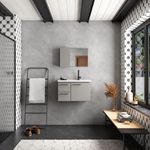 ARMÁRIO TOUCADOR AÇO ROMÃ SUSPENSO 62 X 40 X 36CM CINZA P101872 COZIMAX