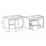 ARMÁRIO TOUCADOR AÇO ROMA SUSPENSO 62 X 40 X 36CM PRETO P101227 COZIMAX