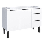 GABINETE AÇO JÚPITER 3 GAVETAS 117CM BRANCO P101616 COZIMAX