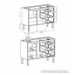 GABINETE AÇO JUPITER 3 GAVETAS 117CM CINZA P101880 COZIMAX