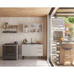 GABINETE AÇO JUPITER 3 GAVETAS 117CM CINZA P101880 COZIMAX