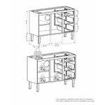 GABINETE AÇO JÚPITER 3 GAVETAS 117CM PRETO P101710 COZIMAX