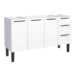 GABINETE AÇO JÚPITER 3 GAVETAS 144CM BRANCO P101624 COZIMAX