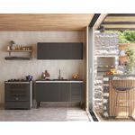 GABINETE AÇO JÚPITER 3 GAVETAS 144CM PRETO P101711 COZIMAX