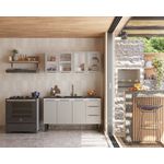 GABINETE AÇO JÚPITER 3 GAVETAS 144CM CINZA P101882 COZIMAX