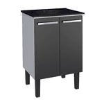 GABINETE AÇO LAVANDERIA VÊNUS 60 X 91 X 53CM PRETO P102846 COZIMAX