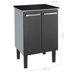 GABINETE AÇO LAVANDERIA VÊNUS 60 X 91 X 53CM PRETO P102846 COZIMAX