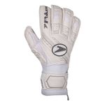 Luva de Goleiro Poker Profissional Futebol Eclipse - Branca/Cinza