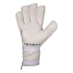 Luva de Goleiro Poker Profissional Futebol Eclipse - Branca/Cinza