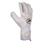 Luva de Goleiro Poker Profissional Futebol Eclipse - Branca/Cinza