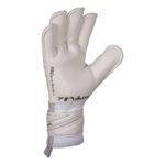 Luva de Goleiro Poker Profissional Futebol Eclipse - Branca/Cinza