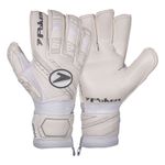 Luva de Goleiro Poker Profissional Futebol Eclipse - Branca/Cinza