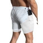 Short Dryfit Termico 2 Em 1 Liso Branco