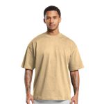 Camiseta Oversized Algodão Masculina Bege