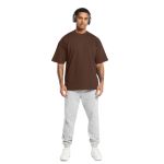 Camiseta Oversized Algodão Masculina Marrom