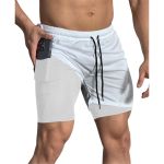 Short Dryfit Termico 2 Em 1 Liso Branco