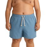 Bermuda Linho Premiun Masculina Azul Bebe Plus Size