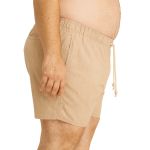 Bermuda Linho Premiun Masculina Cru (palha) Plus Size