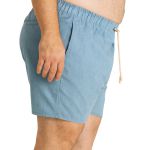 Bermuda Linho Premiun Masculina Azul Bebe Plus Size