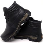Bota De Couro Work Preta C.a 48.011