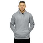 Blusa De Moletom Canguru e Capuz Cinza