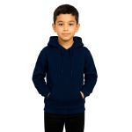 Blusa De Moletom Canguru e Capuz Azul Marinho Infantil