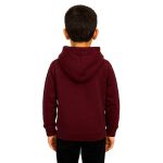 Blusa De Moletom Canguru e Capuz Vinho Infantil