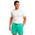 Short Moda Praia Tactel Leve Verde Agua Liso