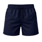 Short Moda Praia Tactel Leve Azul Marinho Liso