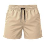 Short Moda Praia Tactel Leve Bege Liso