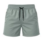 Short Moda Praia Tactel Leve Cinza Liso
