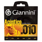 Cordas Para Violão Giannini Aço (conjunto) 010 ou 09