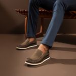 Mocassim Casual Masculino Nobuck Grey