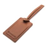 Etiqueta Para Mala em Couro Legítimo Caramelo