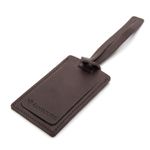 Etiqueta Para Mala em Couro Legítimo Café