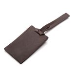 Etiqueta Para Mala em Couro Legítimo Café
