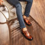 Sapato Masculino Brogue Whisky