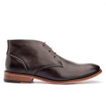 Bota Masculina Ankle Boot Sola De Couro com Antiderrapante Floater Café