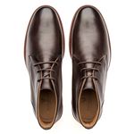Bota Masculina Ankle Boot Sola De Couro com Antiderrapante Floater Café
