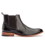 Bota Masculina Chelsea Sola De Couro com Antiderrapante Floater Preto