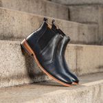 Bota Masculina Chelsea Sola De Couro com Antiderrapante Floater Preto