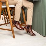 Bota Masculina Chelsea Sola De Couro com Antiderrapante Floater Tam