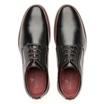 Sapato Masculino Derby Sola De Couro com Borracha Absolut Preto