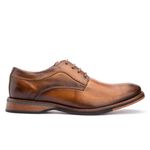 Sapato Masculino Derby Sola De Couro com Borracha Look Caramelo