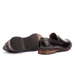 Sapato Masculino Loafer Sola De Couro com Borracha Absolut Preto